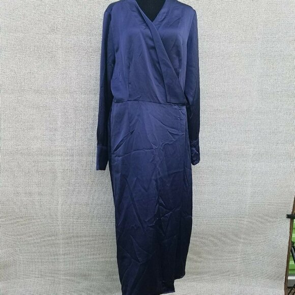 Alfani Wrap Modern Icon Long sleeves Dress. Size 12. New With Tags $99 - Picture 2 of 12